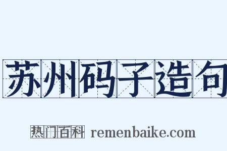 苏州码子造句是什么意思的图片